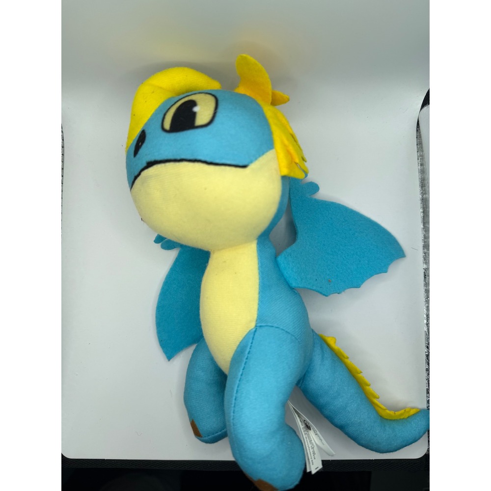 DreamWorks How To Train Your Dragon Stormfly Plush Blue Yellow Stuffed Toy 8"